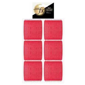 Hair FX Self Gripping 70mm Hair Rollers Red 6pk