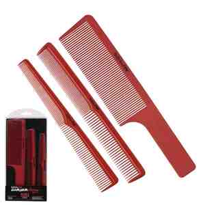 Babyliss Barber Comb Set Red 3pk