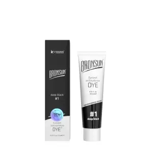 Bronsun Eyebrow & Eyelash Gel Dye #1 Deep Black 15ml